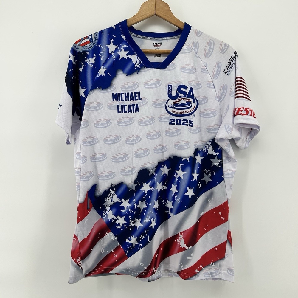 NSCA TEAM USA Sporting Clays Team 2025 Jersey Mens M‎ Michael Licata  Made USA